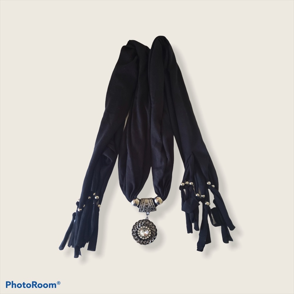 Indian scarf with jewelry